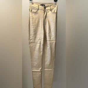 Light gold, shinny jeans
